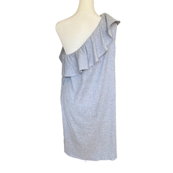 THEORY Alexandra Ruffle One Shoulder Dress - Picture 4 of 7